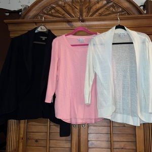 Lot of (3) Tommy Bahama Women’s Clothing (2) Sweaters / cardigans  (1) Top